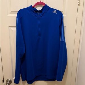 adidas Men's Royal Blue Quarter-Zip Performance Top